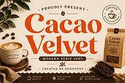 Cacao Velvet - Modern Serif Font, a Serif Font by overlaytemplates (Thumbnail 1 of 5)
