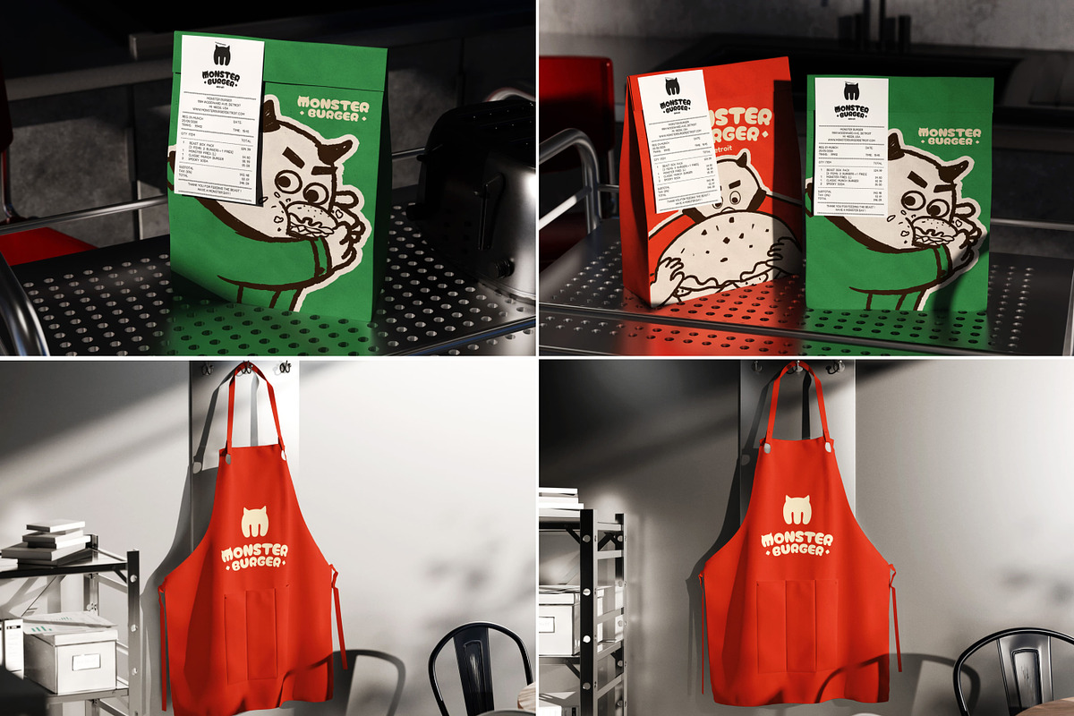 Burger & Fast Food Packaging Mockups, a Packaging Mockup by Vitora Mockup (Photo 7 of 12)