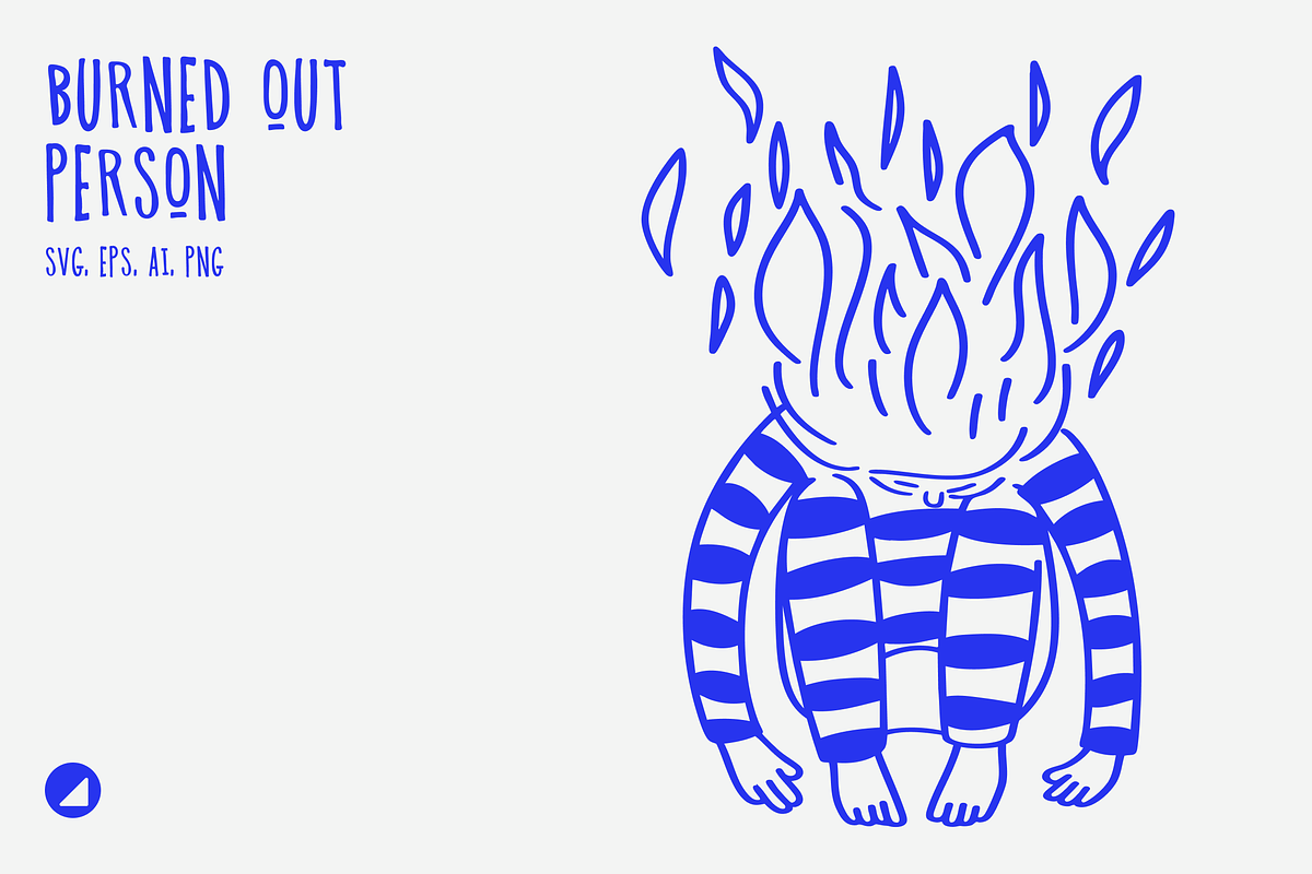 Burned Out Person Illustration, a Person Illustration by Danil Polshin