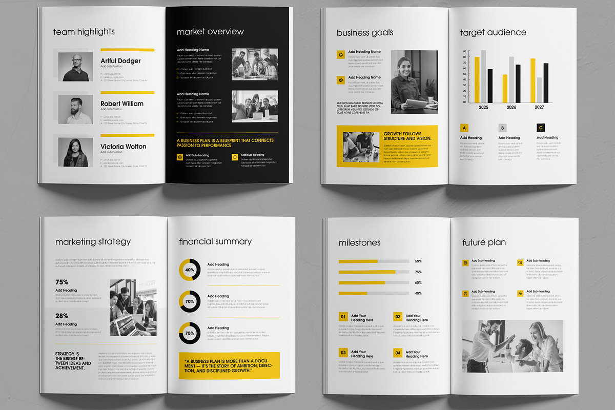Corporate Business Plan Brochure, a Brochure Template by MightyDesign (Photo 3 of 6)