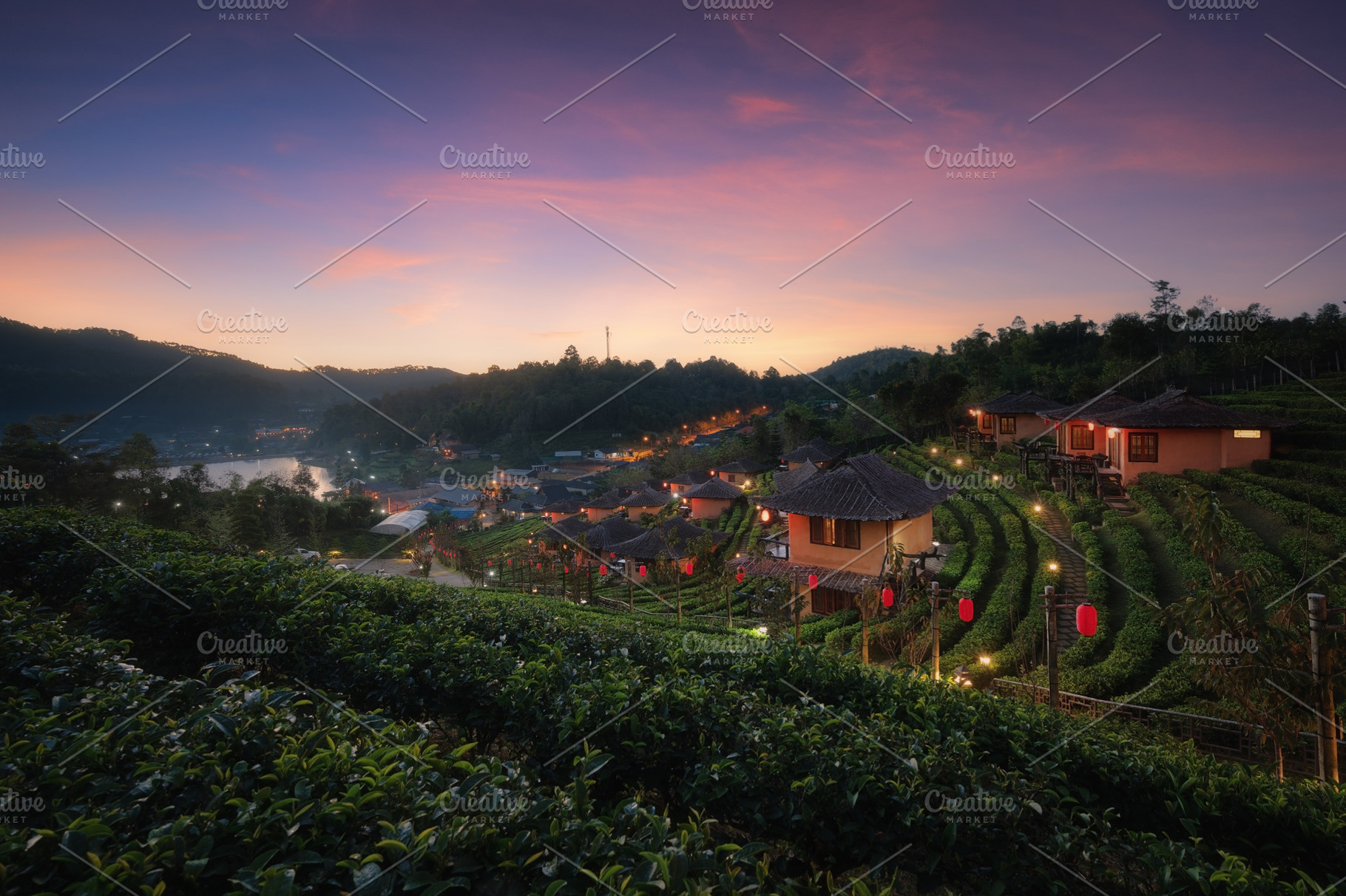 Terraced rice field village, a Nature Photo by KHphotography