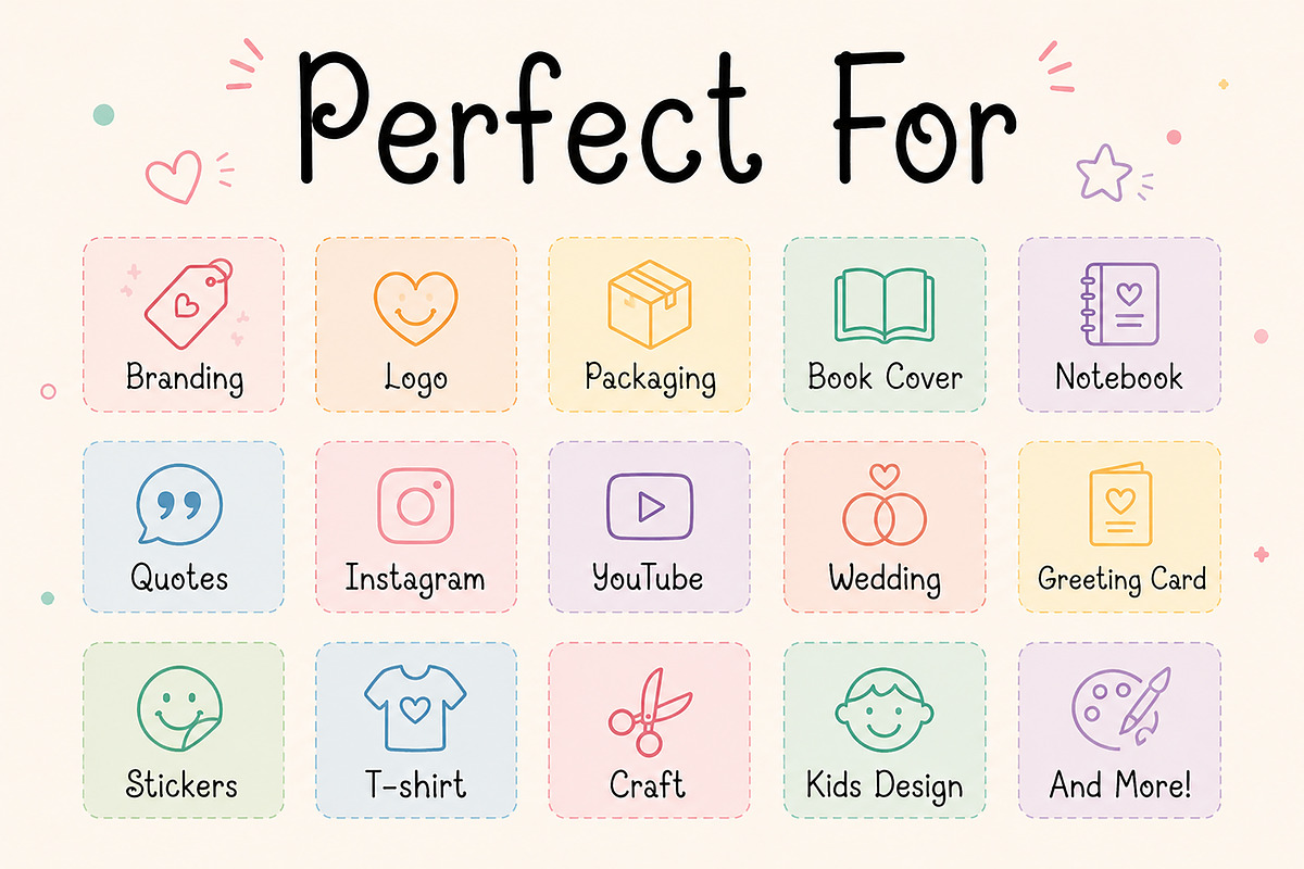 Bibabo – Cute Handwritten Font, a Handwritten Font by Wow Magic (Photo 5 of 5)