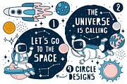 Space illustrations & patterns, an Illustration by Nastya Tkachova (Thumbnail 4 of 9)