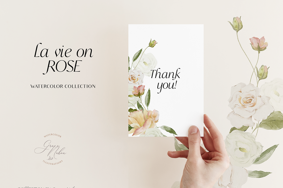 Watercolor Roses Collection, an Illustration by Grace Noboa Illustrations (Photo 8 of 8)