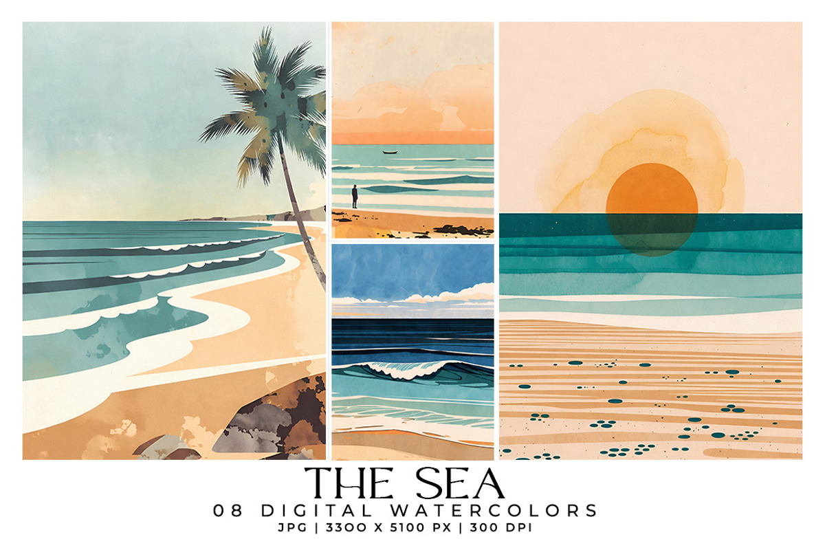 The Sea, a Seasonal Illustration by Digital Art Creations (Photo 2 of 4)