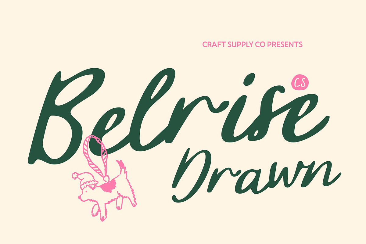 CS Belrise Drawn, a Script Font by Craft Supply Co. (Photo 1 of 8)