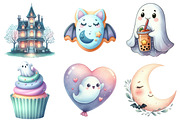 Watercolor Pastel Spooky Halloween, an Illustration by Daily.Designs (Thumbnail 5 of 5)