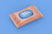 Wet Wipes with Cap Mockup angled, a Cups & Container Mockup by easymock (Thumbnail 4 of 8)