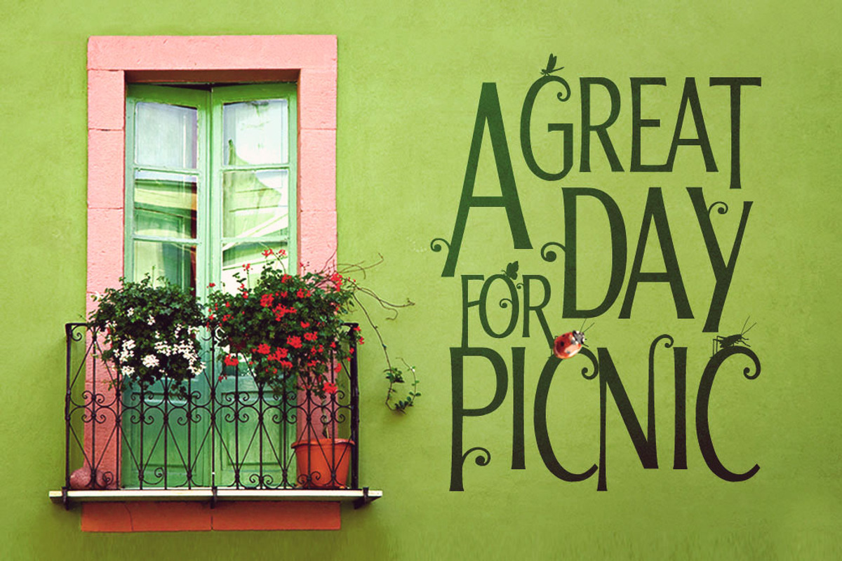 Picnic Caps Font preview 3