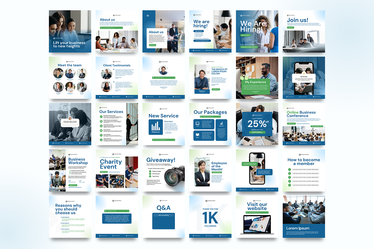 Social Media | IG, FB, LinkedIn, a Social Media Template by Studio B | Canva Template (Photo 6 of 12)