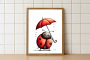 Quirky Ladybug Clipart, an Illustration by Watercolor design (Thumbnail 4 of 6)