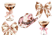 Watercolor Coquette Cowgirl Clipart, a Decorative Illustration by Design Scotch (Thumbnail 2 of 8)