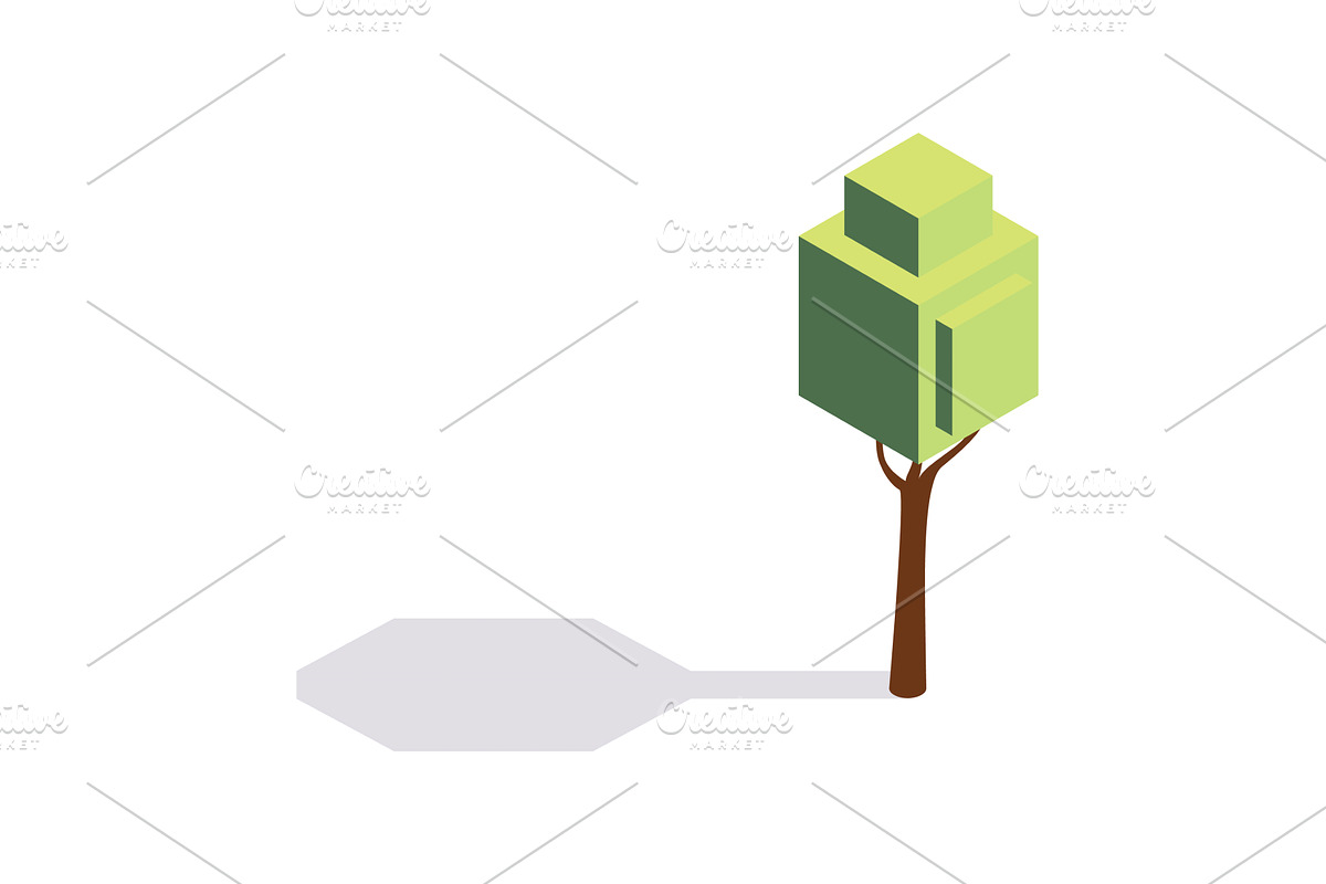 Isometric tree icon. Public park, an Object Illustration by the8monkey