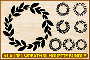 8 Classic Laurel Wreath SVG Bundle, a Decorative Illustration by Artivon (Thumbnail 1 of 4)