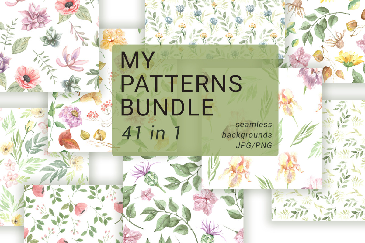 Patterns Bundle, a Pattern Graphic by OlgaSerbun (Photo 1 of 8)