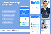 Doctor Booking Mobile App UI Kit, an UI Kit Template by Betush (Thumbnail 1 of 2)