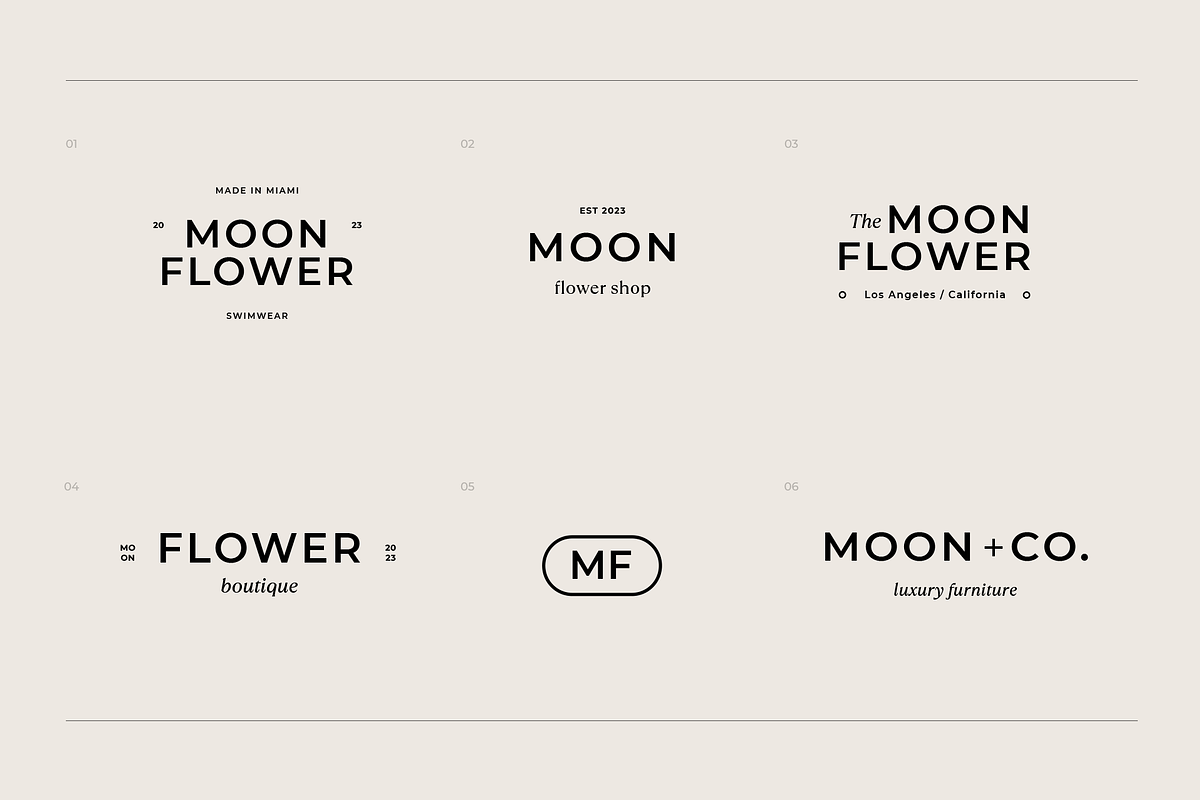 MoonFlower Logo Kit - Ai, Psd, Canva, a Branding & Logo Template by ArealPro (Photo 3 of 9)