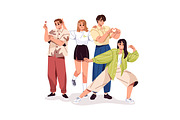 Happy friends groups, friendship set, a Person Illustration by PaperTrident (Thumbnail 3 of 5)