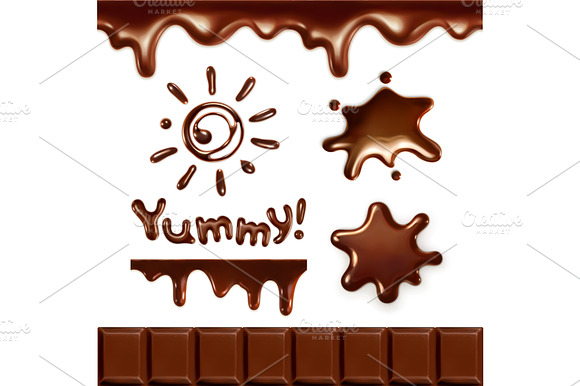 Chocolate Drops Vector Icon Set