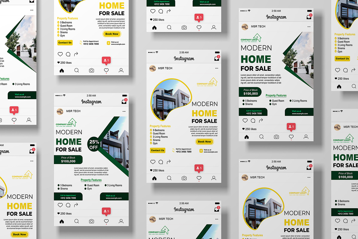 150 Real Estate Social Media Templates preview 4