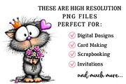 Whimsical Valentine Cat Clipart, an Illustration by OK Design (Thumbnail 4 of 6)