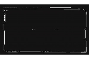 Futuristic UI frame box white, a Technology Illustration by SkyVectors