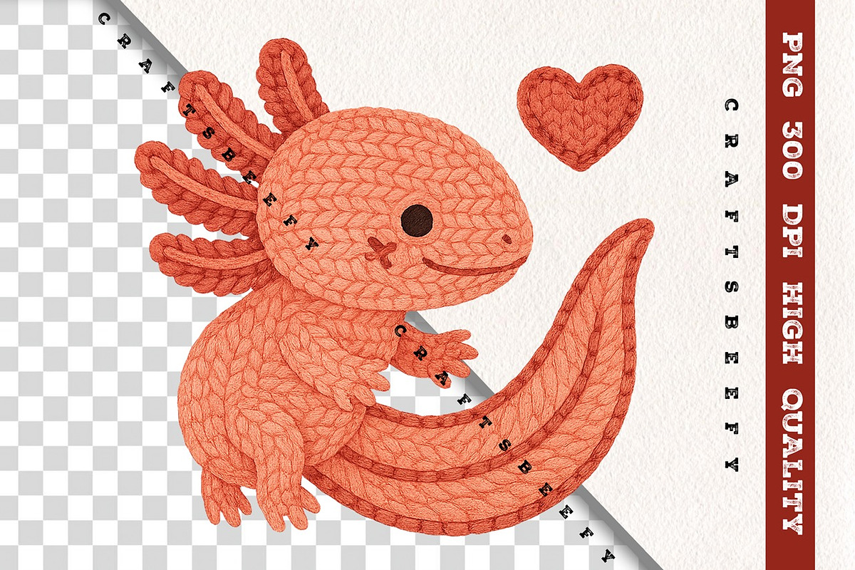 Faux Crochet Valentine Bundle PNG, a Seasonal Illustration by Craftsbeefy (Photo 5 of 6)