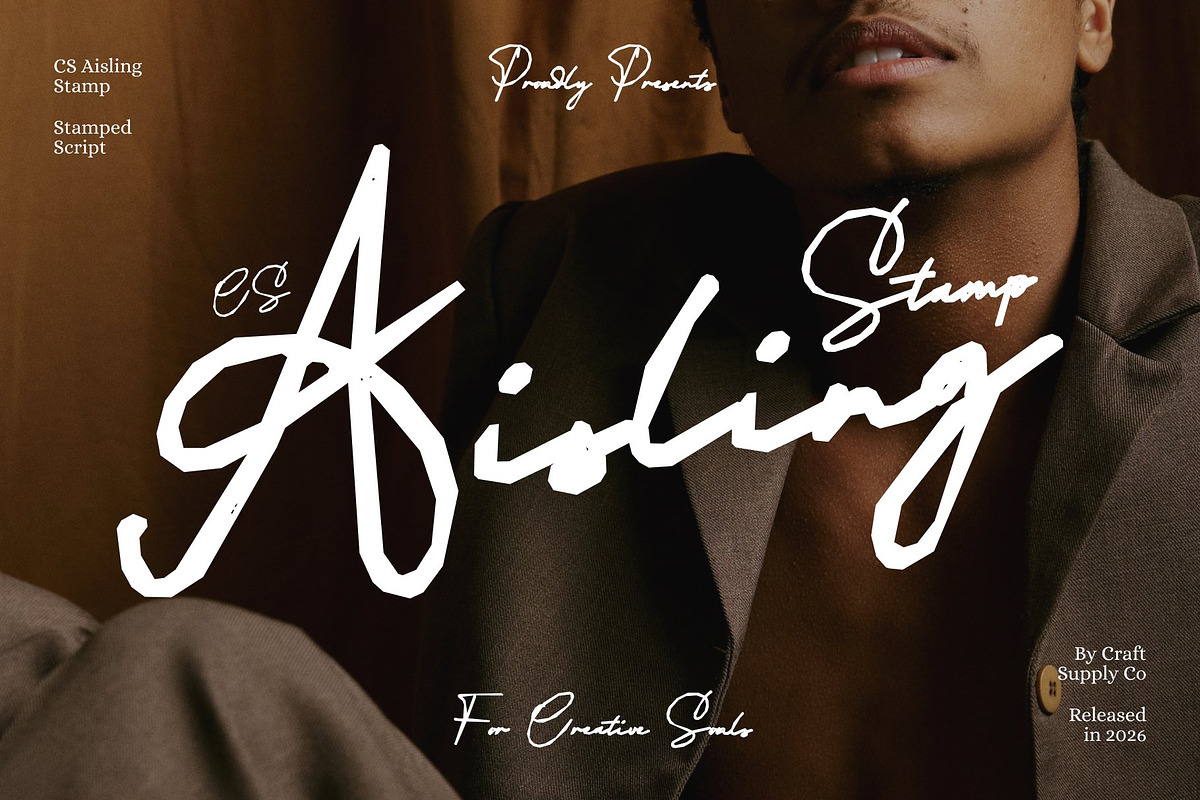 CS Aisling Stamp, a Script Font by Craft Supply Co. (Photo 1 of 7)