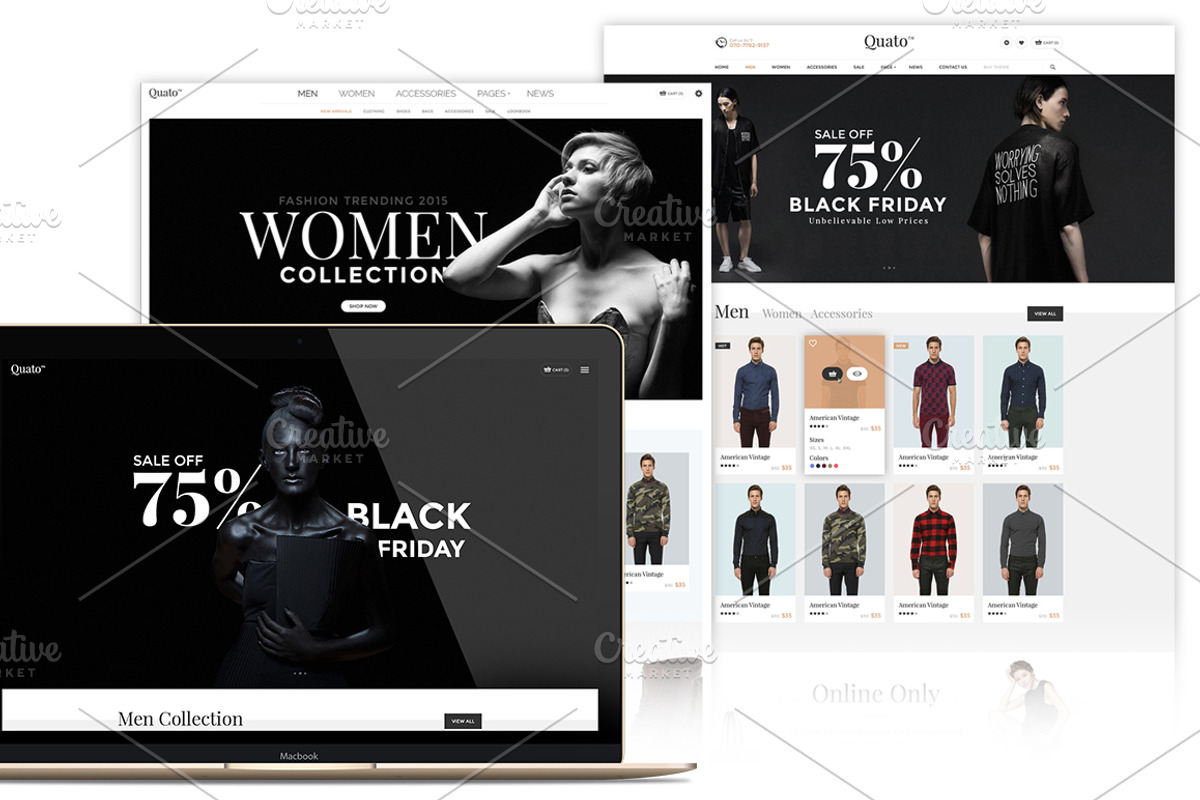 Quato - Fashion eCommerce PSD Temp, a Websites & App Template by EngoCreative.com (Photo 2 of 4)