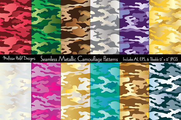 Seamless Camouflage Patterns preview 8