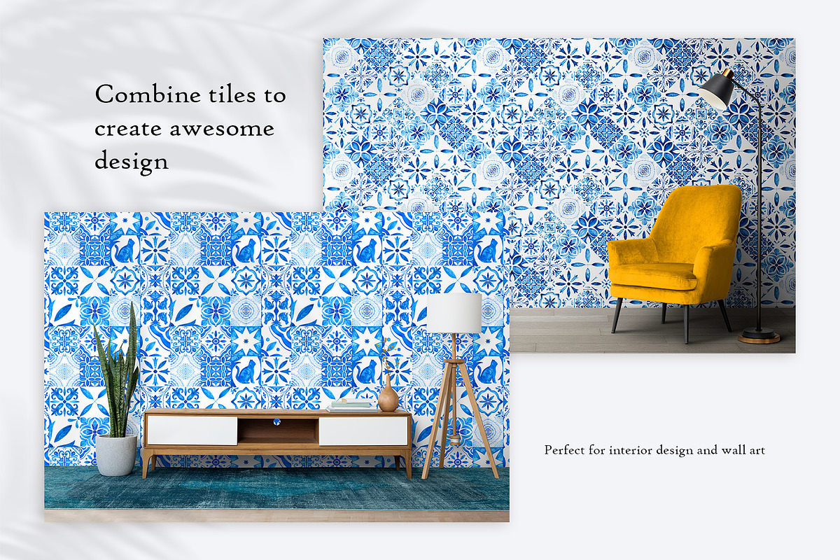 AZULEJOS. Part II. Watercolor tiles, a Decorative Illustration by Liliia Polos Illustration (Photo 7 of 12)