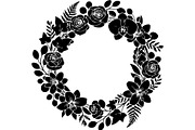 Black Floral Wreath Frame Set, an Illustration by Designer_Momina (Thumbnail 16 of 20)