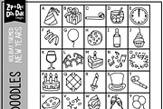 New Years Doodle Font, a Handwritten Font by Zip-A-Dee-Doo-Dah Designs (Thumbnail 2 of 2)