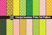 Colorful Seamless Polka Dot Pattern, a Pattern Graphic by Black Bird Studio (Thumbnail 1 of 6)