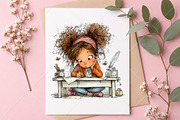 Watercolor Butterfly Letter Girl PNG, a Seasonal Illustration by Canvas Craft (Thumbnail 10 of 10)