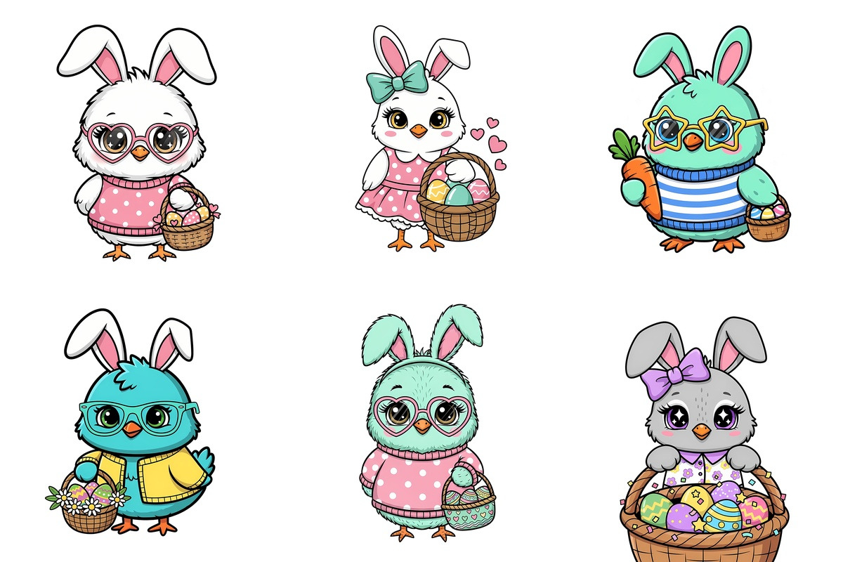 100 Kawaii Easter Chicks Transparent, an Object Graphic by XPERTDESIGNER (Photo 12 of 18)