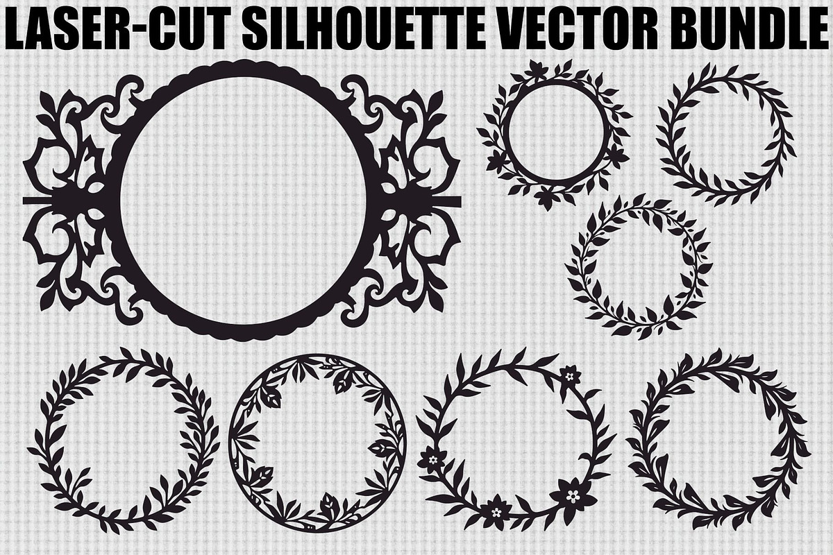 Minimalist Floral Wreath Designs, an Illustration by hafijul (Photo 1 of 9)