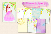 Lovely Princess watercolor clipart, an Illustration by Studio Debelle (Thumbnail 3 of 5)