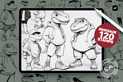 Procreate Paleo Pop Stamps, a Shape Add-On by Spasibenko Art (Thumbnail 4 of 4)