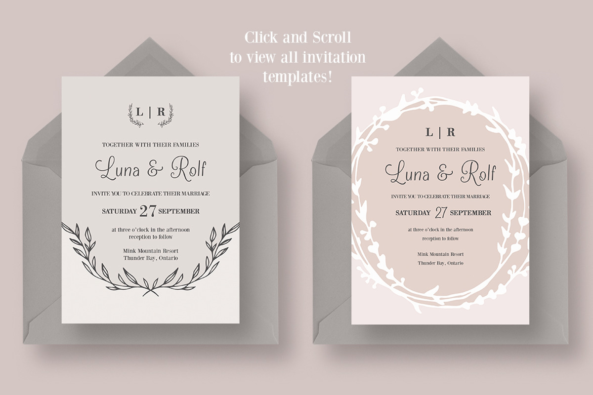 The Dreamy Wedding Collection, an Invitation Template by Knotted Design (Photo 2 of 5)