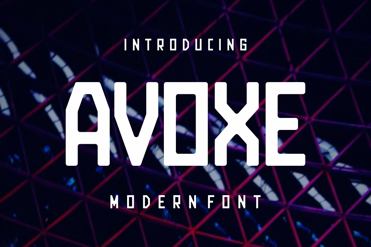 Avoxe - Technology Display Font, a Sans Serif Font by lelevien