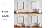 Frame Mockup Bundle - Barrel, a Household Mockup by Saguaro Digital (Thumbnail 1 of 10)