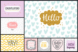 Happy cards set, a Card Template by Stolenpencil