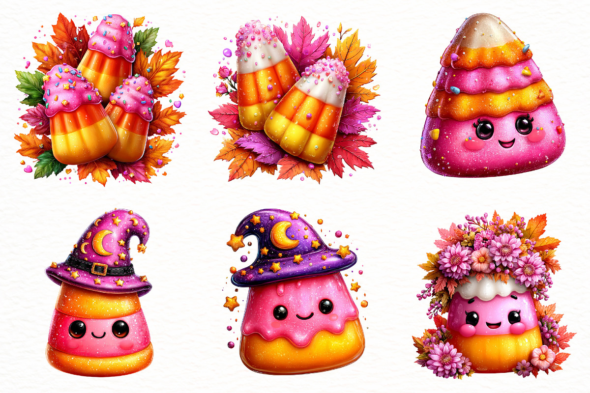Whimsical Halloween Candy Clipart, a Seasonal Illustration by Designworld (Photo 2 of 8)