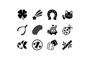 Lucky Charms Icons And Pattern, an Outline Icon by Iconka (Thumbnail 3 of 6)