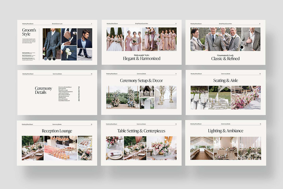 Wedding Mood Board Presentation, a Presentation Template by BrandPacks (Photo 3 of 6)