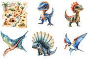 Watercolor Paleontology Dinosaur png, an Illustration by Watercolor design (Thumbnail 4 of 5)