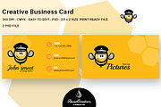 Creative Bee Business Card, a Business Card Template by Awns Creators (Thumbnail 1 of 5)