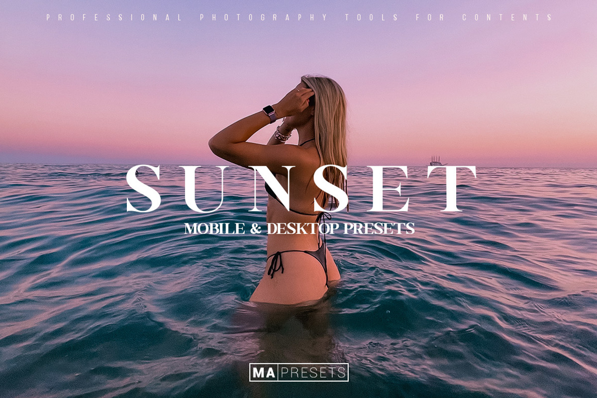 10 SUNSET Lightroom Presets, a Preset Add-On by MaPresets (Photo 1 of 16)
