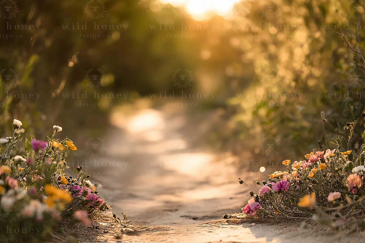 Flower Path Digital Backdrop, a Brushes & More by Wild Honey Design Co. (Photo 2 of 2)